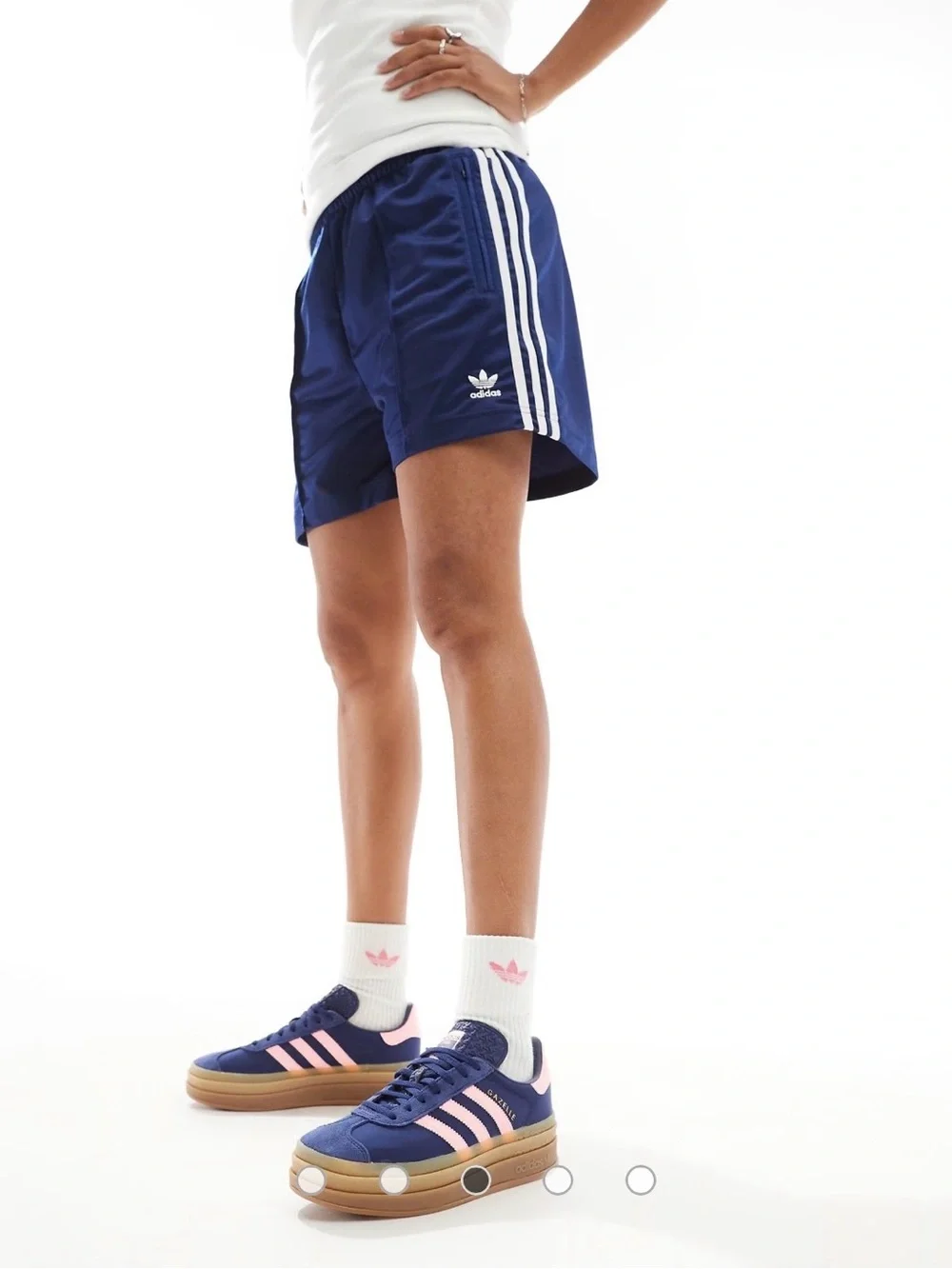 adidas Gazelle Platform Sneaker - Navy & Pink